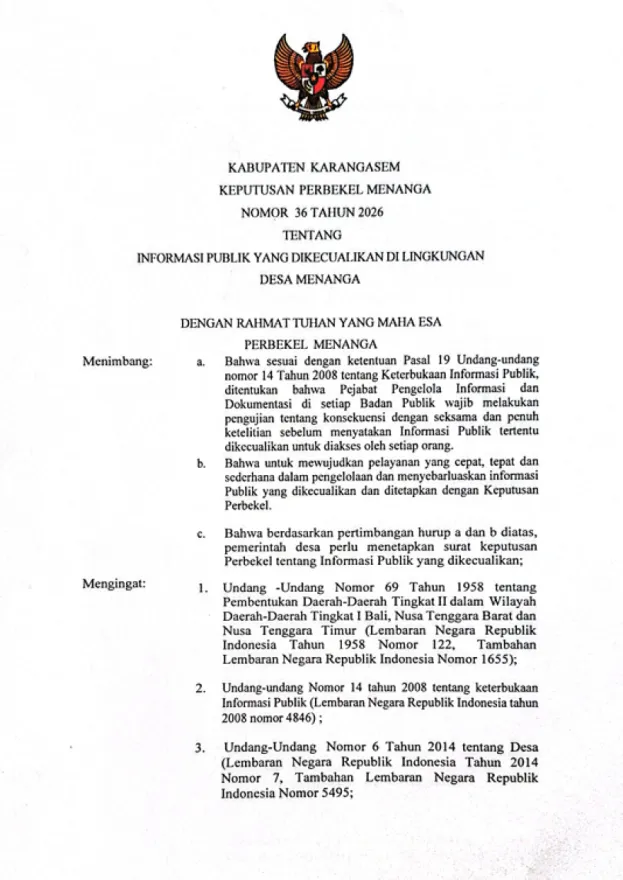Layanan Informasi Publik Desa ( DIP , DIK dan Formulir )